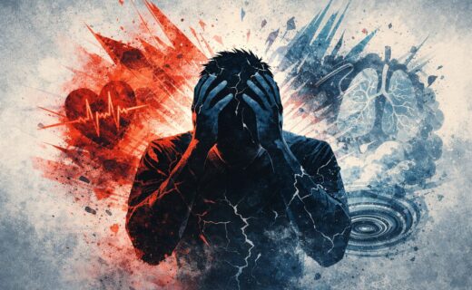 sintomi degli attacchi di panico con ansia intensa e manifestazioni fisiche come tachicardia e difficoltà respiratoria