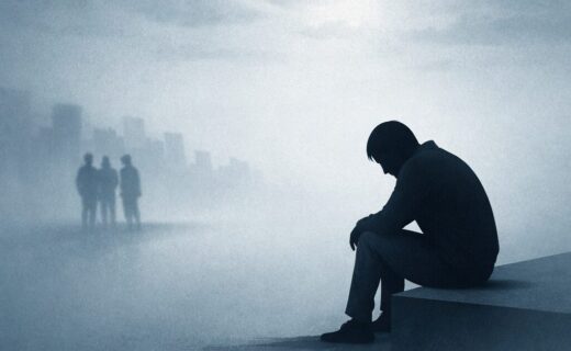 persona isolata e distante dagli altri che rappresenta il distacco emotivo nel disturbo schizoide di personalità