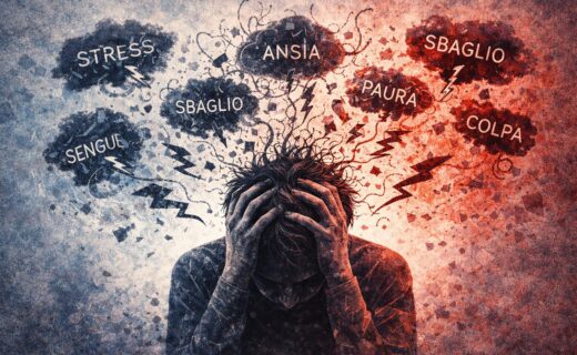 pensieri negativi e ruminazione mentale con ansia e sovraccarico emotivo